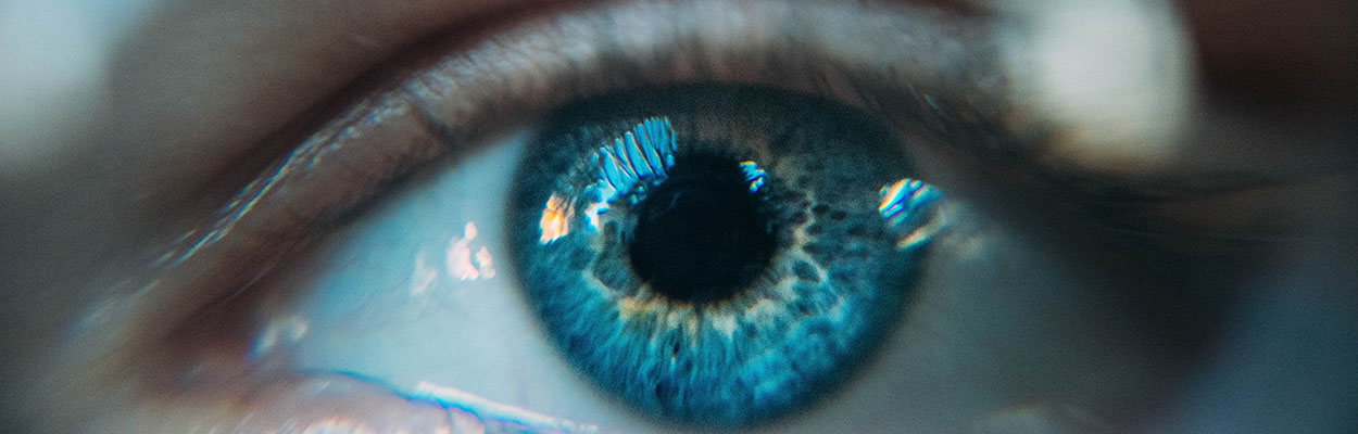 close up image of a blue eye